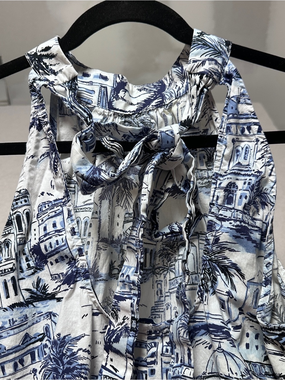 Calypso St. Barth Blue and White Halter Top Dress - Picture 6 of 12